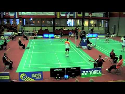 Euro Badminton Club Champs 2011 Topflight vs BC Duinwijck Mens Singles PART 1