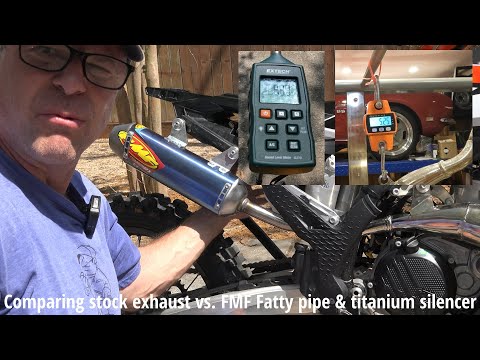 Stock KTM exhaust vs FMF on the KTM 300SX