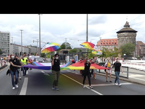 CSD Nürnberg 2021 - Die gesamte Demo, kurz nach dem Start [Sa. 07.08.2021]