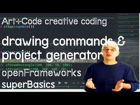 Using project generator & drawing cmds - tutorial: openFrameworks superBasics e02