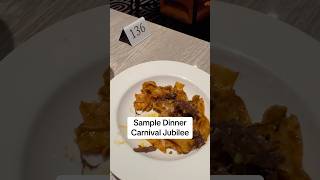 Sample dinner in the MDR aboard Carnival Jubilee #cruise #carnival #mdr