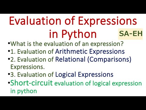 Expression Evaluation In Python