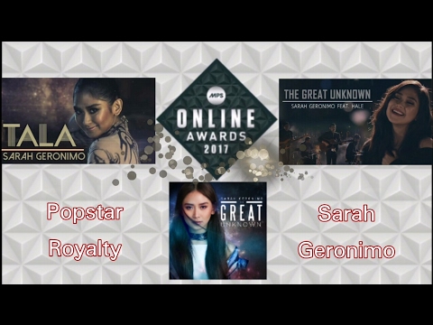 Sarah Geronimo Nominations - MPS Online Awards 2017