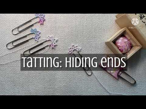 Tatting onto a paperclip Very Simple Great for beginners