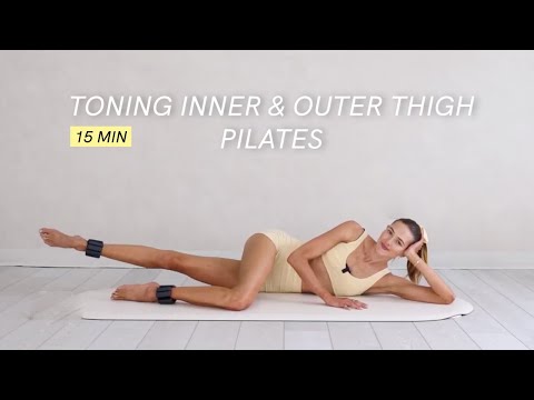 15 Minute Toning Inner and Outer Thigh Pilates | Day 5 Challenge