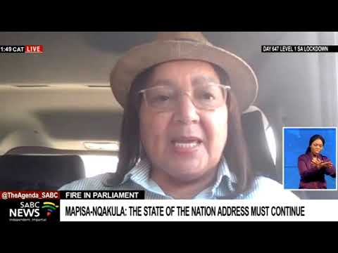 Parliament Fire I Speaker of the National Assembly and Public Works Minister address the media