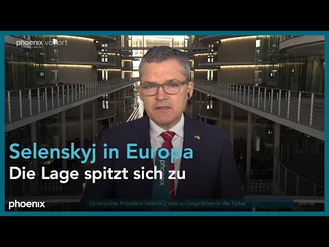 phoenix tagesgespräch mit Roderich Kiesewetter zur Selenskyj-Reise durch Europa am 19.11.25