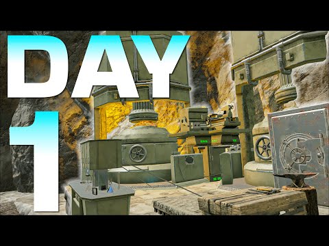Solo Claiming My OP Cave on Day 1! - ARK PvP