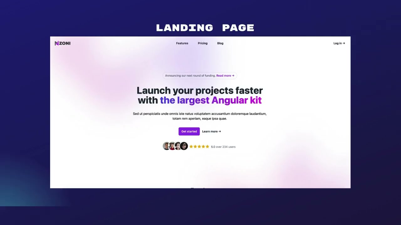 Angular SAAS Full-stack Template - Boilerplate - Starter kit - Nzoni