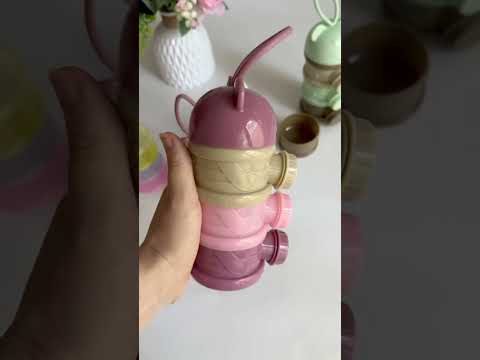 Контейнер для детской смеси, для молочной смеси, многослойный дозатор сухого молока Жабка (мята) - фото 2 - id-p2322422898