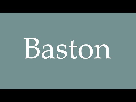 How to Pronounce ''Baston'' Correctly in French