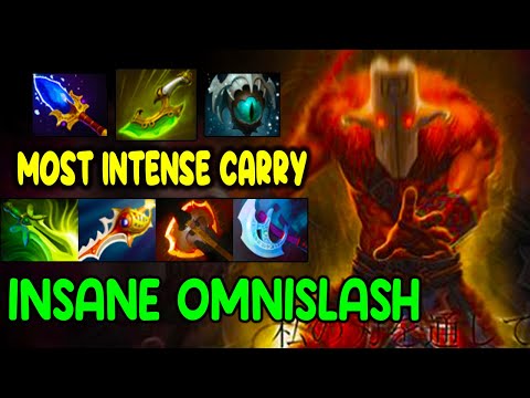 INSANE OMNISLASH [ Juggernaut ] MOST INTENSE CARRY - DOTA 2 GAMEPLAY