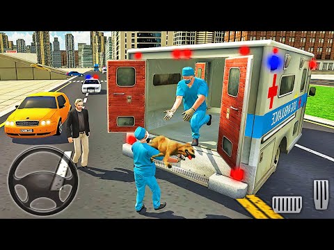 Ambulance Injured Dog Rescue Driver Simulator - Animals Emergency Van Drive - Android Gameplay