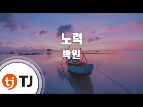 [TJ노래방 / 멜로디제거] 노력 - 박원 / TJ Karaoke