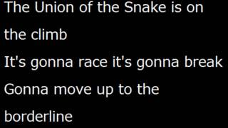 Duran Duran Union Of The Snake lyrics