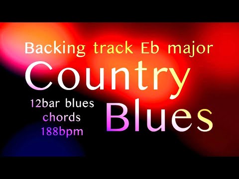 Country Blues in E flat major, uptempo backing track for Guitar, 188bpm. Play along and enjoy!