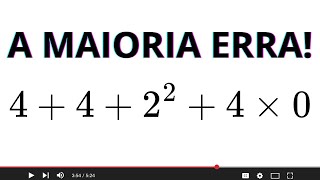 A MAIORIA ERRA 😱QUAL O VALOR DA EXPRESSÃO❓