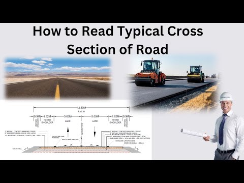 How to Read Drawing (Plan & Profile of Road) Typical Cross Section Road Reading  #crosssection