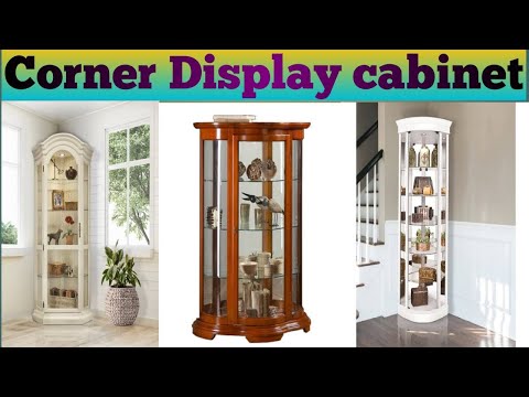 Corner Display Cabinet Design 2020/Top Excellent Corner Glass Cabinet Design For living room.
