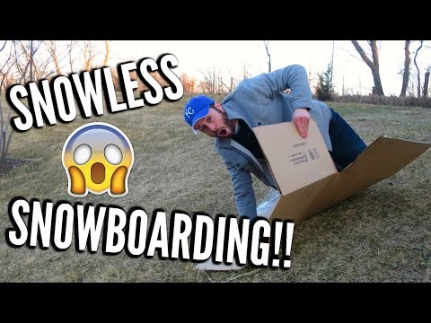 SNOWLESS SNOWBOARDING!! Video