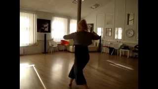 Tango, technique for women, ocho adelante, giro, adornos. Elvira Malishevskaya.