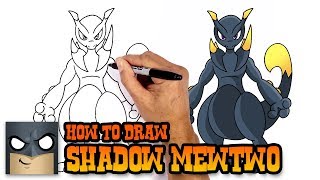 How to Draw Pokemon  Shadow MewTwo  Step by Step