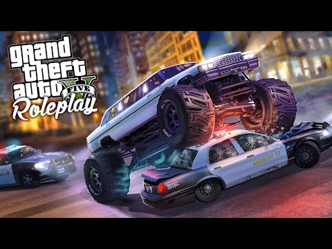 TROLLING COPS WITH A MONSTER TRUCK LIMO - GTA RP