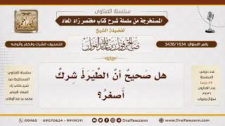[3436/1634] متى تكون الطيرة من الشرك؟