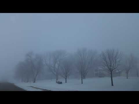 A foggy drive and hoarfrost.