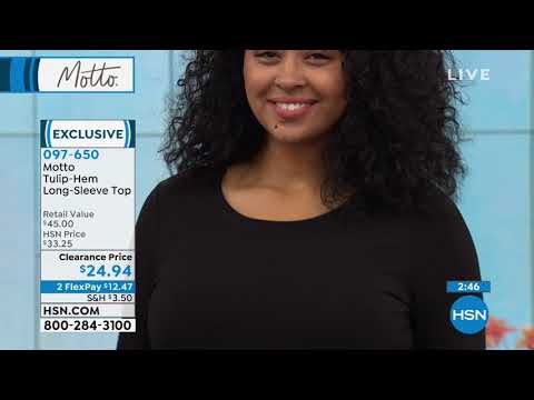 Motto TulipHem LongSleeve Top   Basic