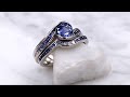 video - Carved Wave Engagement Ring