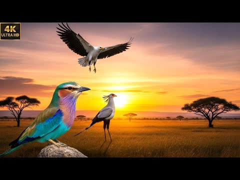 Wild Africa: 100 Spectacular Savanna Birds | 4K Nature A