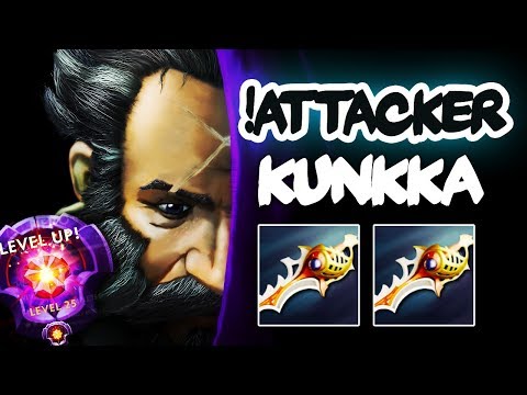 !Attacker Kunkka LVL 25 Master Tier Insane Comeback - 2x Divine Rapier Build - EPIC Dota 2