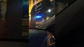 Tranny on da loose talking to themselve Chicago Illinois wtf wacko its a he she more of a he w purse