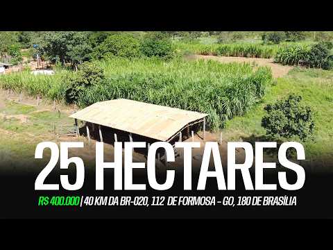 Ótima chácara à venda 25 hectares | 100 km de Formosa/GO | R$ 400 mil.
