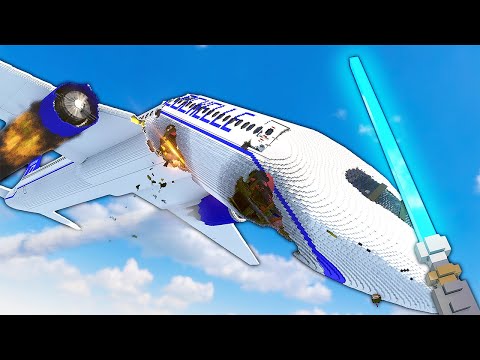 SLICING a Plane in HALF With a LIGHTSABER - Teardown Mods Gameplay