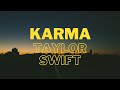 Taylor Swift - Karma | Karaoke Version