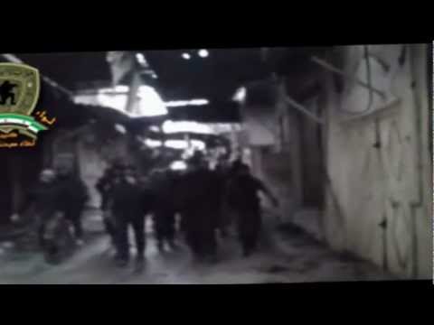 توجه عناصر كتيبة أحفاد سيدنا الحمزة الى جبهة حي القدم في دمشق