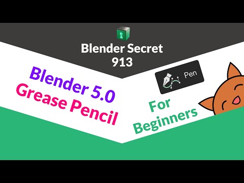 Grease Pencil in Blender 5 - New Pen tool and Sharp Corners (and some common Grease Pencil issues)