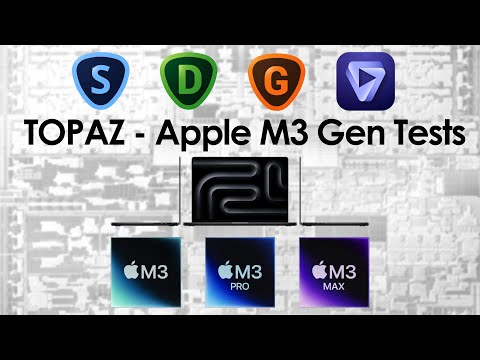 Topaz Giga AI, Sharpen AI, Denoise AI & Video AI  Apple M3 Gen Test.
