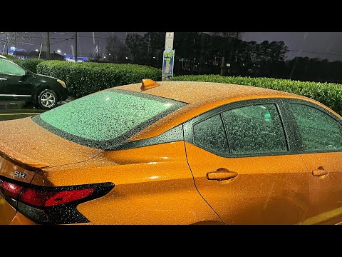 01-21-2022 Rocky Mount, NC - Icing Accumulation - Sleet & Freezing Rain Falls