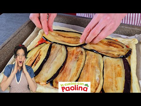 PASTA SFOGLIA con PARMIGIANA DI MELANZANE๐ Torta rustica con melanzane