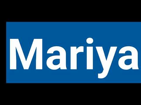 How To Pronounce mariya | Pronounce mariya | Pronunciation Of mariya
