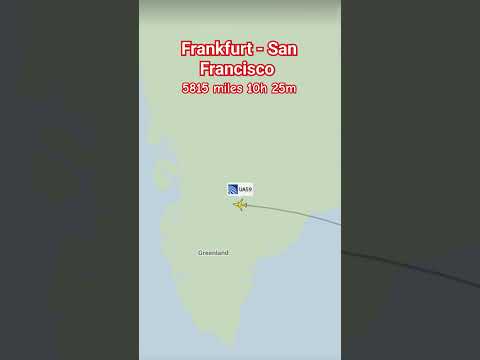 Frankfurt Germany to Sam Francisco CA USA flight Route #viral #aviation #trending