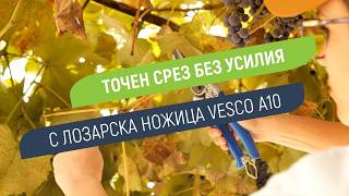 Vesco A10 - универсална лозарска ножица с байпасни остриета | Рязане до 30 mm
