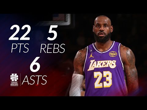 LeBron James 22 pts 5 rebs 6 asts vs Knicks 25/26 season
