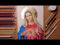 Drawing Virgin Mary, mother of Jesus