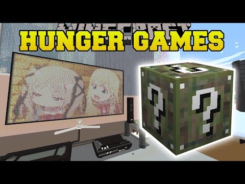 Minecraft: ANIME BEDROOM HUNGER GAMES - Lucky Block Mod - Modded Mini-Game