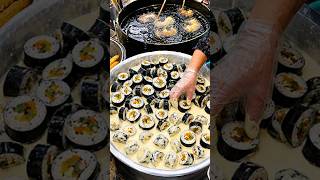 왕푸짐한 김밥튀김! 바삭함이 완전 끝내주는 시장 분식 집? 대구에서 유명한 떡볶이 가게 fried gimbab / Korean street food