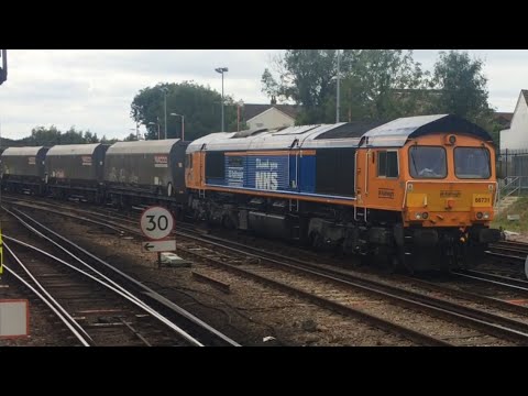 GBRF NHS 66731 ‘Captain Tom Moore’ Reversing Out Of Tonbridge To The West Yard With Hoppers 3/7/20